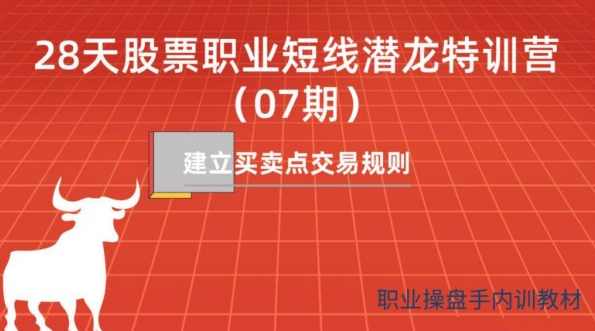 【天智一飞】一飞金融《28天股票职业短线潜龙特训营07期》－－建立买卖点交易规则