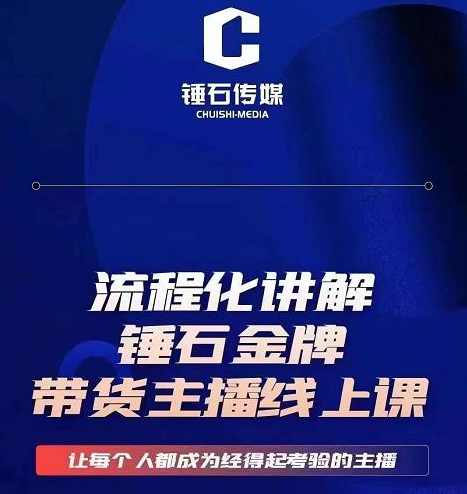 锤石传媒婉婉·金牌带货主播线上课，流程化讲解，打造金牌带货主播,课程,直播,第1张