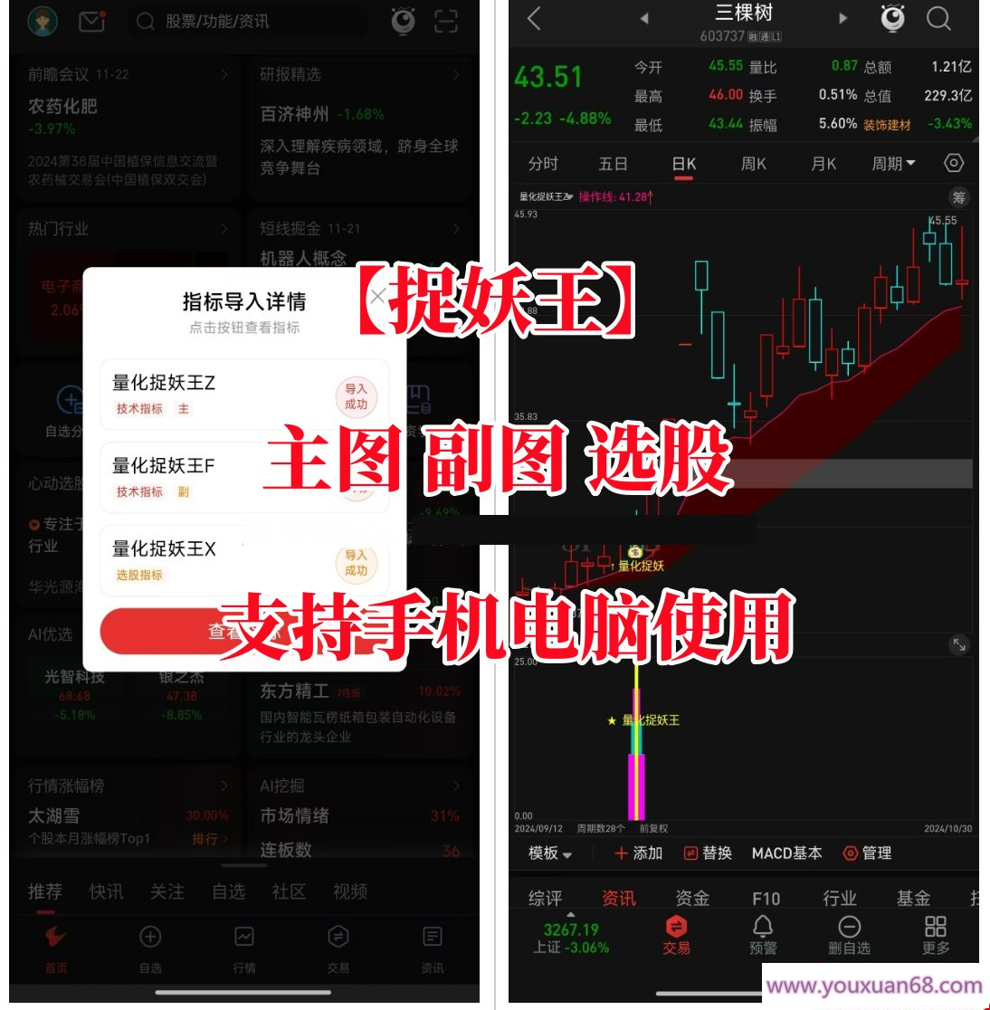 【指标】通达信优化珍藏版《量化捉妖王》套装指标 历史评测超高成功率 出票少而精,支持,第1张