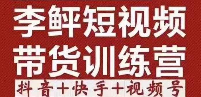 李鲆·短视频带货训练营（第11+12期+13期），手把手教你短视频带货，听话照做，保证出单,课程,学习,副业,第1张