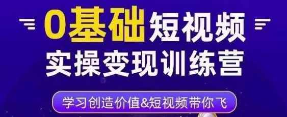薛辉·0基础短视频实操变现训练营，3大体系成就百万大V