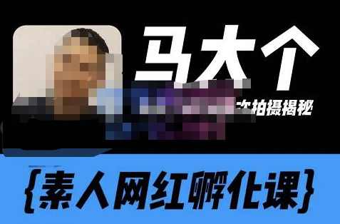马大个素人网红孵化课【更新60节】，长期稳定变现，倒推账号定位，自我创号与选人孵化,课程,专业,理解,直播,定位,第1张