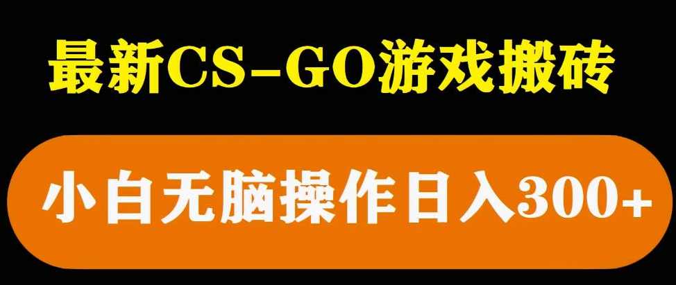 最新csgo游戏搬砖游戏，无需挂机小白无脑也能日入300+