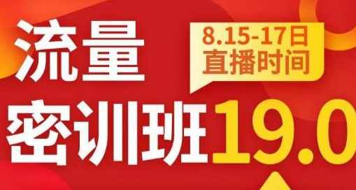 秋秋线上流量密训班19.0，打通流量关卡，线上也能实战流量破局