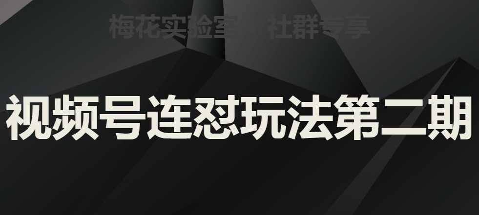 梅花实验室社群视频号连怼玩法第二期，实操讲解全部过程,课程,第1张