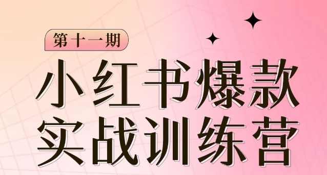 小红书博主爆款训练营第11期，手把手教你从0-1做小红书，从定位到起号到变现,课程,定位,微信,模板,合作,第1张
