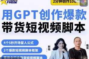 茂隆短视频课-用ai脚本批量创作带货短视频拍摄脚本,课程,理解,脚本,第1张