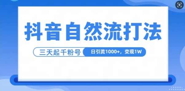 抖音自热流打法，单视频十万播放量，日引1000+，3变现1w【项目拆解】,课程,第1张