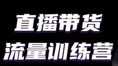 直播带货流量训练营，小白主播必学直播课（9节视频课）,课程,学习,直播,第1张