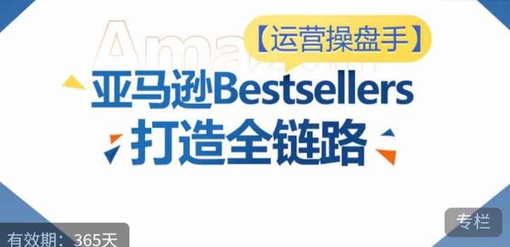 运营操盘手！亚马逊Bestsellers打造全链路，选品、Listing、广告投放全链路进阶优化