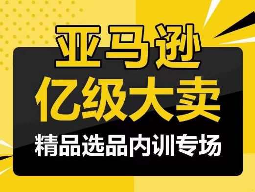 亚马逊亿级大卖-精品选品内训专场，亿级卖家分享选品成功之道
