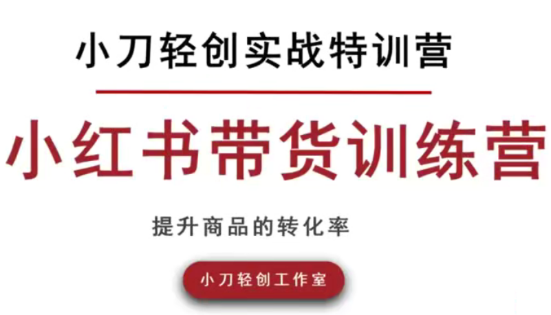 小刀轻创实战小红书开店，小红书带货训练营，素人可以参与的风口,课程,电商,脚本,数据分析,第1张