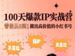 一颗蘑菇君小红书100天爆款IP实战营，带你从0到1做出高价值的小红书号,课程,定位,第1张