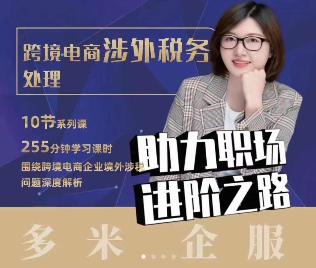 多米跨境电商涉外税务处理，跨境税务宝典教程：跨境电商全球税务处理策略,课程,电商,电子商务,第1张