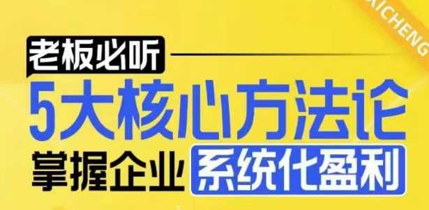 【老板必听】5大核心方法论，掌握电商企业系统化盈利密码,课程,学习,团队,电商,创新,第1张