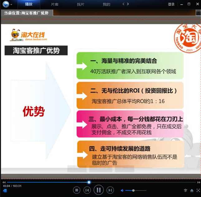 淘宝大学课程10.淘宝客技巧21节