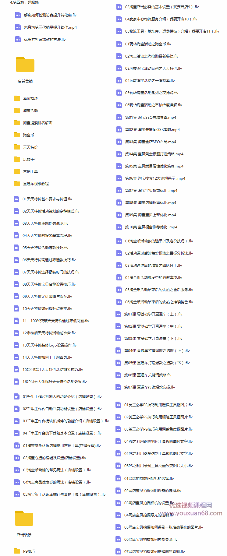 淘宝开店教程，网店注册店铺营销美工装修，新手直通车视频教程,课程,学习,专业,定位,模板,第3张