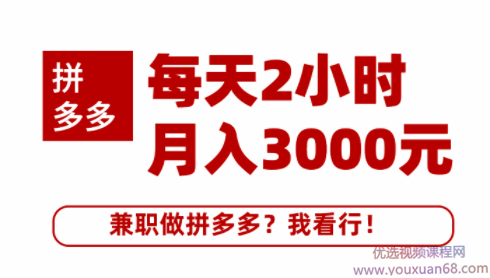 搜外拼多多副业课,课程,目标,定位,支持,电商,第1张