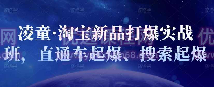 凌童·淘宝新品打爆实战班，直通车起爆、搜索起爆