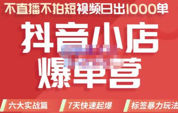 推易电商·2022年抖音小店爆单营，不直播、不拍短视频、日出1000单，暴力玩法,课程,学习,管理,直播,理解,第1张