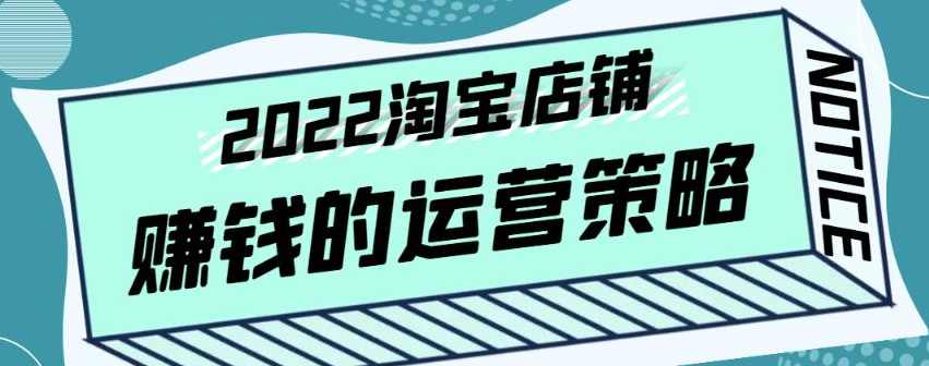 震宇老师·2022年淘宝店铺赚钱的运营策略，全店动销策略