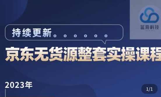 蓝七·2023京东店群整套实操视频教程，京东无货源整套操作流程大总结，减少信息差，有效做店发展,课程,管理,发展,定位,模板,第1张