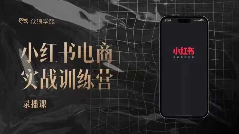 余文-小红书电商实战训练营，小红书笔记带货和无人直播，24年新课