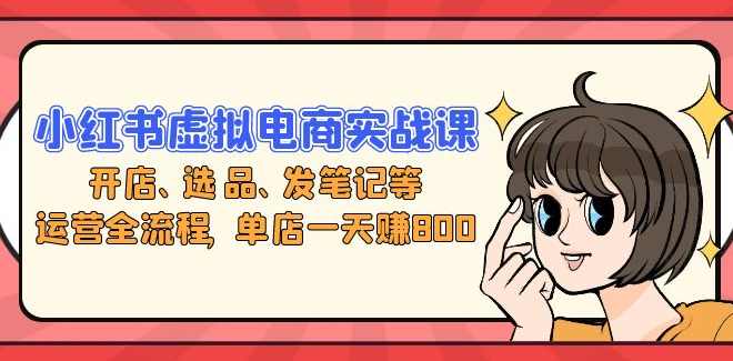 小红书虚拟电商实战课：开店、选品、发笔记等运营全流程,课程,电商,第1张