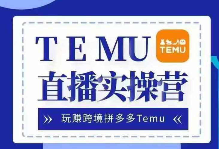 Temu直播实战营,玩赚跨境拼多多Temu,国内电商卷就出海赚美金,课程,发展,直播,定位,沟通,第1张 Temu直播实战营,玩赚跨境拼多多Temu,国内电商卷就出海赚美金,课程,发展,直播,定位,沟通,第1张