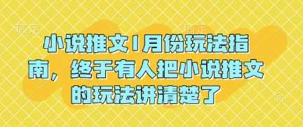 小说推文1月份玩法指南，终于有人把小说推文的玩法讲清楚了!,课程,定位,小说,第1张