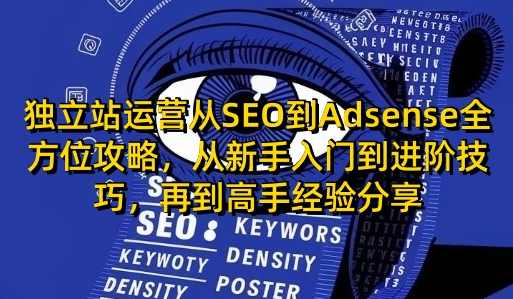 独立站运营从SEO到Adsense全方位攻略，从新手入门到进阶技巧，再到高手经验分享,课程,学习,理解,竞争,支持,第1张