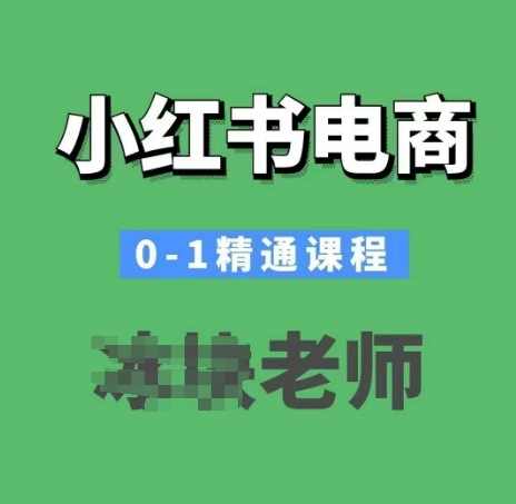 小红书电商0-1精通课程，小红书开店必学课程,课程,电商,流量获取,电商运营,第1张