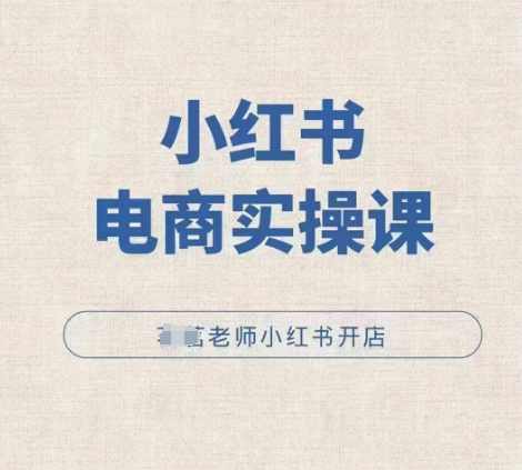 小红薯电商实操课，小红书开店实操必学课,课程,管理,模板,电商,合作,支付,第1张
