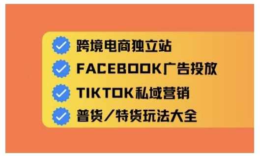 跨境电商独立站及全域流量营销，从0基础快速入门并精通跨境电商运营,课程,学习,电商,支付,收款,电商运营,第1张