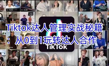 Tiktok达人管理实战秘籍：从0到1玩转达人合作,课程,管理,发展,直播,合作,攻略,第1张