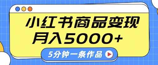 小红书字幕作品玩法，商单变现月入5k+，5分钟一条作品【揭秘】,课程,第1张