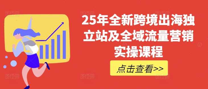25年全新跨境出海独立站及全域流量营销实操课程，跨境电商独立站TIKTOK全域营销普货特货玩法大全,课程,电商,支付,收款,第1张