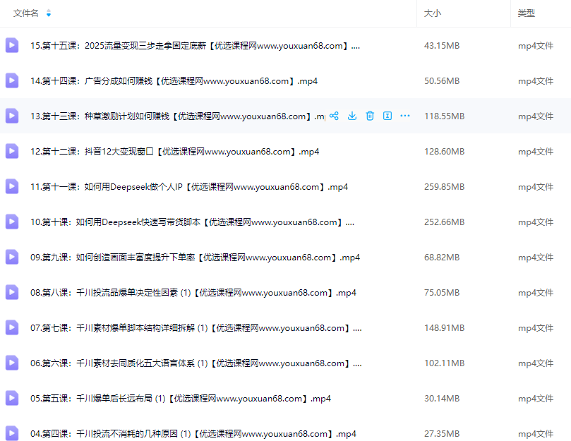 2025抖音个人IP全域流量变现进阶课，deepseek千川爆单进阶课,课程,脚本,攻略,第2张