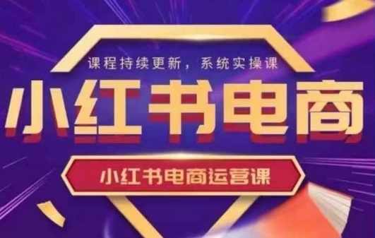 阿静小红书电商课程,小红书电商运营实操课，新手从0~1落地实操