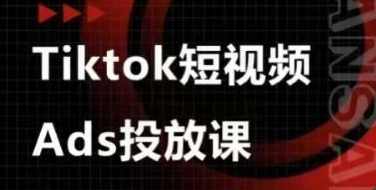 万三Ads视频投放课，tiktok短视频广告投放课