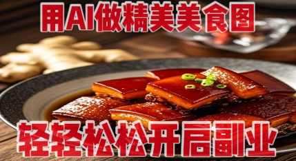 用AI做精美美食图，无需专业设备拍摄，轻轻松松开启副业【揭秘】