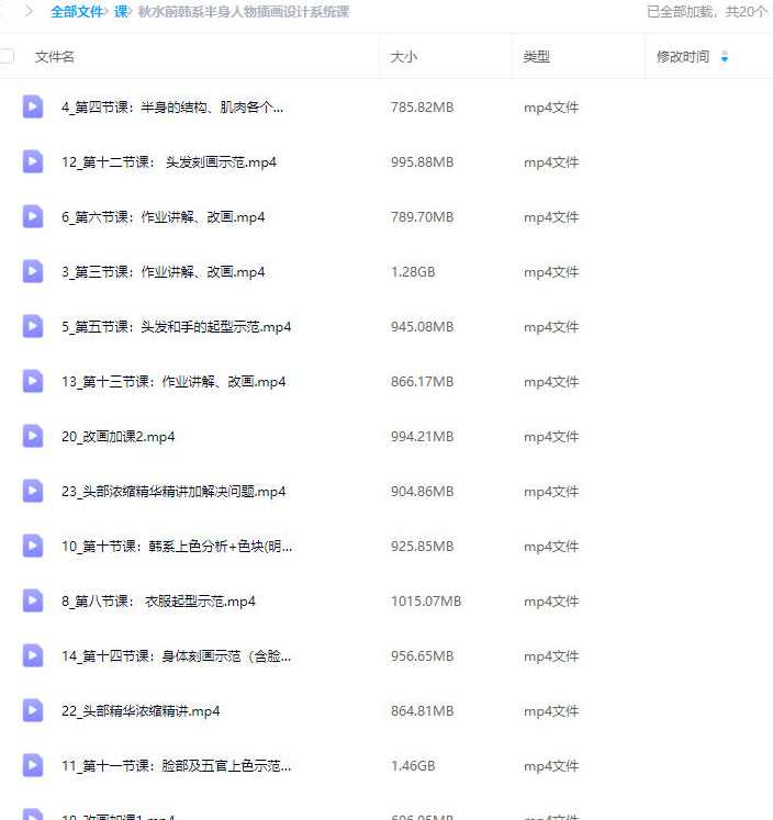 秋水前2024韩系半身人物插画设计系统课,课程,第2张