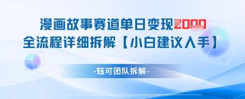 漫画故事赛道单日变现1k+全流程详细拆解【揭秘】,漫画,第1张