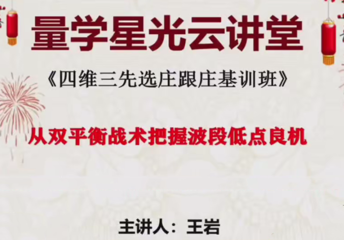 量学云讲堂王岩江宇龙2025年第57期视频 主课正课系统课+收评
