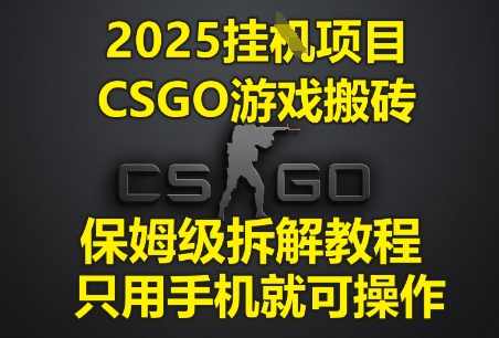 2025挂G项目,CSGO游戏搬砖,保姆级拆解教程,只用手机就可操作【揭秘】,支持,第1张 2025挂G项目,CSGO游戏搬砖,保姆级拆解教程,只用手机就可操作【揭秘】,支持,第1张