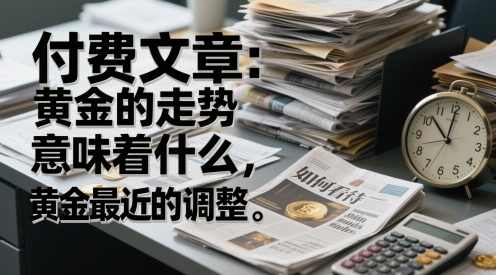 付费文章：黄金的走势意味着什么，如何看待黄金最近的调整,第1张