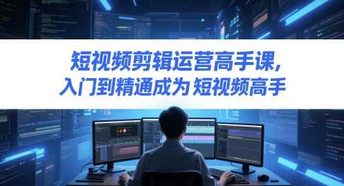 短视频剪辑运营高手课，入门到精通成为短视频高手,课程,学习,直播,专业,定位,第1张