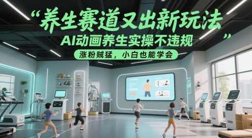 养生赛道又出新玩法，AI动画养生实操不违规，涨粉贼猛，小白也能学会,养生,第1张