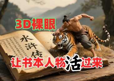 书本人物裸眼3D视频，新的玩法，流量超猛，保姆级教程【揭秘】3D裸眼视效视频教程，解锁流量新纪元，保姆级玩法揭秘,第1张