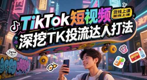 天诺老吴TikTok短视频带货线上课，深挖TK投流达人打法,课程,学习,直播,理解,定位,第1张